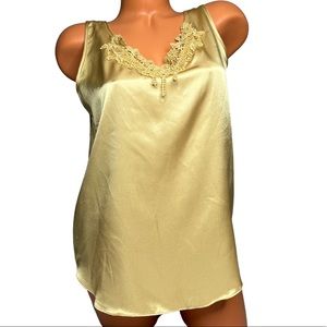 Vintage 80s Sonya Ratay for San André Gold Lace Embellished Polyester Blouse